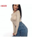 Tangada kobiety sweter z długim rękawem Jumper jesień zima modna sweter błyszczące swetry 2018 koreański styl dzianina Pull Femm