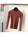 Tangada kobiety sweter z długim rękawem Jumper jesień zima modna sweter błyszczące swetry 2018 koreański styl dzianina Pull Femm