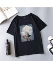 Lato nowy estetyczne koszulka sexy kwiat drukowanie Harajuku koszula z krótkim rękawem T-shirt moda na co dzień kobiet T-shirt t