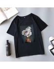 Lato nowy estetyczne koszulka sexy kwiat drukowanie Harajuku koszula z krótkim rękawem T-shirt moda na co dzień kobiet T-shirt t