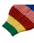 Kenancy Rainbow kolorowe paski drukuj kobiety Casual swetry jesień moda golf z dzianiny luźne swetry Jumper Pull Femme