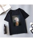 Lato nowy estetyczne koszulka sexy kwiat drukowanie Harajuku koszula z krótkim rękawem T-shirt moda na co dzień kobiet T-shirt t