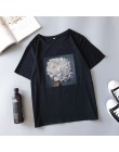 Lato nowy estetyczne koszulka sexy kwiat drukowanie Harajuku koszula z krótkim rękawem T-shirt moda na co dzień kobiet T-shirt t