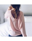 Simenual V neck kobiety swetry i pulowery z dzianiny jesień odzież zimowa stałe podstawowe obcisły sweter kobiet jumper sweter p