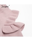 Simplee elegancki zimno ramię sweter z dzianiny kobiet sweter na co dzień z długim rękawem sweter kobiet jesień zima sweter dams