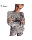 RUGOD 2018 wiosna skręcone sweter z dzianiny dla kobiet moda wielu kolorach O Neck z długim rękawem luźne pulowerowe topy Pull F