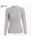 Yanueun koreański moda damska swetry z dzianiny golfem koszulka męska z długim rękawem rozciągnięte stałe sweter topy 2016 jesie