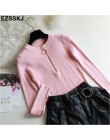 Elegancki zamek sweter 2018 nowy jesień zima kobiety sweter sweter sexy kobiecy sweter z dekoltem w kształcie litery "o" z dzian
