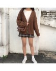 DICLOUD nowy jesień sweter z dzianiny kobiet 2018 moda Harajuku luźny ciepły sweter kobiety College na co dzień z długim rękawem