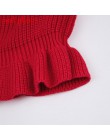 Simenual Ruffles damska golfy swetry jesień zima 2018 odzież z dzianiny moda sexy crop damski sweter sweter sprzedaż