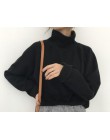 Korobov 2019 nowy z golfem z długim rękawem dla kobiet sweter stałe Sueter Mujer luźne Casual swetry koreański kobiet swetry 756