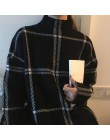 Neploe koreański luźny sweter 2019 nowy zima Sueter Mujer kobiety sweter z dzianiny z długim rękawem swetry sweter z golfem dzia