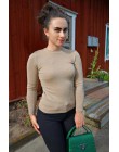 WOTWOY 2018 jesień zima kobieta sweter na drutach swetry błyszczący Lurex sweter kobiet Slim czarny różowy najniższy Casual swet