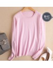 Wysokiej jakości 2019 jesień zima Cashmere mieszanka bawełny z dzianiny damskie swetry i pulowery Jersey sweter pull femme hiver