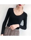 Pull Femme Sexy głębokie V Neck kobiety swetry i pulowery 2018 zima różowy szary z dzianiny ciepły sweter Slim Stretch sweter ko