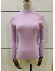 10 kolory na sprzedaż wiosna kobiet z dzianiny swetry z golfem sweter na co dzień miękkie kołnierz sweter moda szczupła ciepłe s