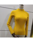 10 kolory na sprzedaż wiosna kobiet z dzianiny swetry z golfem sweter na co dzień miękkie kołnierz sweter moda szczupła ciepłe s