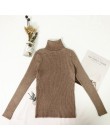 Damskie swetry 2018 zima topy sweter z golfem kobiet cienki sweter sweter z dzianiny sweter Pull Femme Hiver Truien Dames nowy