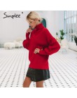 Simplee z dzianiny z golfem sweter plus size kobiet sweter kobiet 2018 jesień zima mody latarnia rękaw na co dzień panie jumper