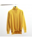 Wysokiej jakości sweter z golfem kobiet zima gruby sweter stałe sweter z dzianiny bluzki dla kobiet jesień sweter kobiet ponadga