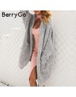 BerryGo długi sweter kobiet dorywczo luźne plus size sweter 2018 sweter z dzianiny kobiet panie jesień zima sweter płaszcz jumpe