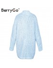 BerryGo długi sweter kobiet dorywczo luźne plus size sweter 2018 sweter z dzianiny kobiet panie jesień zima sweter płaszcz jumpe