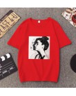 Nowa moda T shirt kobieta wiosna lato dziewczyny druku z krótkim rękawem O szyi bawełna elastan kobiet Top Slim Fit miękkie kobi