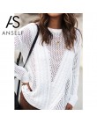 Sweter kobiet Jumper Pull Femme drążą sweter kobieta moda 2019 koreański sweter kobiet tuniki z długim rękawem cienkie luźne top