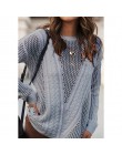 Sweter kobiet Jumper Pull Femme drążą sweter kobieta moda 2019 koreański sweter kobiet tuniki z długim rękawem cienkie luźne top