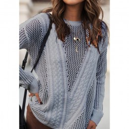 Sweter kobiet Jumper Pull Femme drążą sweter kobieta moda 2019 koreański sweter kobiet tuniki z długim rękawem cienkie luźne top