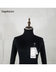Disappearancelove marka 2019 kobiet szczupła średniej długości sweter z golfem pogrubienie femme sweter na drutach sweter wzór