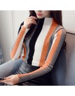 BOBOKATEER sweter z golfem kobiet swetry moda 2019 kobiet sueter mujer pull femme hiver sweter boże narodzenie sweter w paski