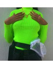 Liva dziewczyna 2019 fluorescencyjny zielony Turtuleneck sweter z dzianiny kobiet jesień na co dzień wiosny z długim rękawem prą