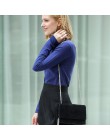 Amii kobiety sweter z golfem jesień zima 2019 wysokiej jakości solidna elastyczna z długim rękawem z wełny kobiet Plus Size swet