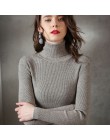 Na sprzedaż INS 2019 wiosna kobiety sweter z dzianiny z golfem koszule na co dzień miękkie Jumper moda Slim Femme elastyczność s