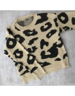 Streetwear Leopard Print sweter kobiet 2018 jesień zima moda z długim rękawem bez rękawów z dzianiny swetry i pulowery dla pań