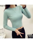 Rqueena kobiet swetry i pulowery Crop Top sweter kobiety jesień zima skrócony dzianiny Jumper Jesey kobiet swetry PU012