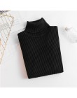 Na sprzedaż INS 2019 wiosna kobiety sweter z dzianiny z golfem koszule na co dzień miękkie Jumper moda Slim Femme elastyczność s
