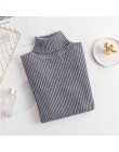 Na sprzedaż INS 2019 wiosna kobiety sweter z dzianiny z golfem koszule na co dzień miękkie Jumper moda Slim Femme elastyczność s