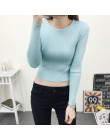 Rqueena kobiet swetry i pulowery Crop Top sweter kobiety jesień zima skrócony dzianiny Jumper Jesey kobiet swetry PU012