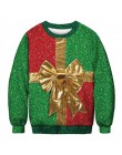 Unisex mężczyźni kobiety 2019 brzydki sweter boże narodzenie wakacje Santa Elf śmieszne boże narodzenie sztuczne włosy sweter je