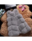 Faux Fur Coat wiosna kobiet 2019 nowa moda na co dzień ciepłe szczupła bez rękawów Faux Fox futerka kamizelka kamizelka kurtka z