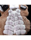 Faux Fur Coat wiosna kobiet 2019 nowa moda na co dzień ciepłe szczupła bez rękawów Faux Fox futerka kamizelka kamizelka kurtka z