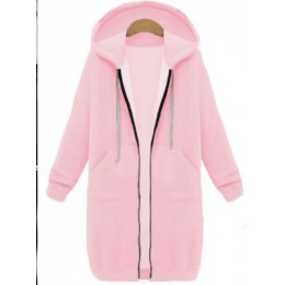 Kenancy Plus rozmiar Zip Up bluza z kapturem kobiety kurtka z długim rękawem kieszenie bluzy z kapturem na co dzień jesień zima 