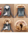 2019 kobiety wiosna Denim kurtka faux fur Coat odzież codzienna płaszcz topy kobiet Jeans płaszcz