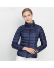 Johnature 2019 nowych kobiet płaszcz jesień zima 90% białe kaczki dół kurtki 16 kolorów ciepłe Slim Zipper moda światło płaszcz 
