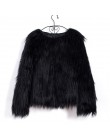 Moda futrzane Faux Fur Coat kobiety puszyste ciepłe z długim rękawem damska odzież wierzchnia jesień płaszcz zimowy kurtka owłos