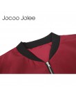Jocoo Jolee moda kurtka Bomber kobiety z długim rękawem podstawowe płaszcze Casual wiatrówka cienka szczupła odzież wierzchnia k