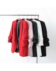 Kurtka kobiety elegancki 5 kolor odzieży wierzchniej kieszeń biuro na co dzień modna kurtka