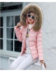 2019 nowa kurtka zimowa kobiety Faux parka z futrzanym kapturem płaszcze damskie z długim rękawem gruby ciepły śnieg nosić kurtk